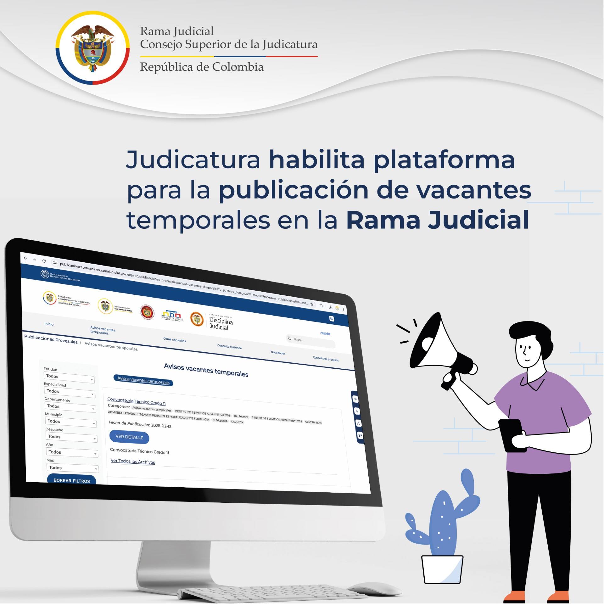 # 🌟 Oportunidad Laboral en la Rama Judicial: Vacantes Temporales para Profesionales de Diversas Áreas