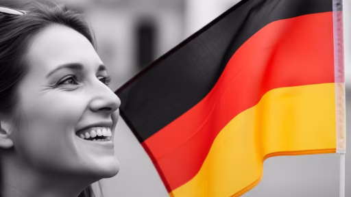 mujer mira alemania a color