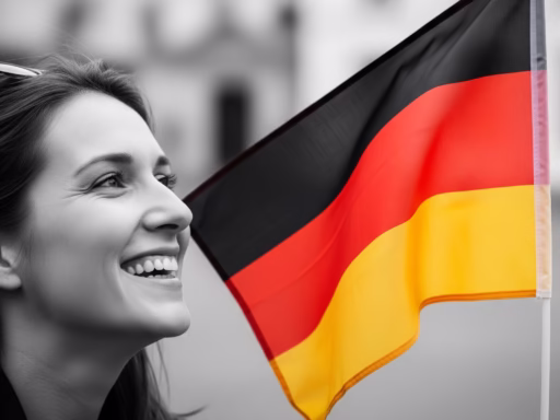 mujer mira alemania a color
